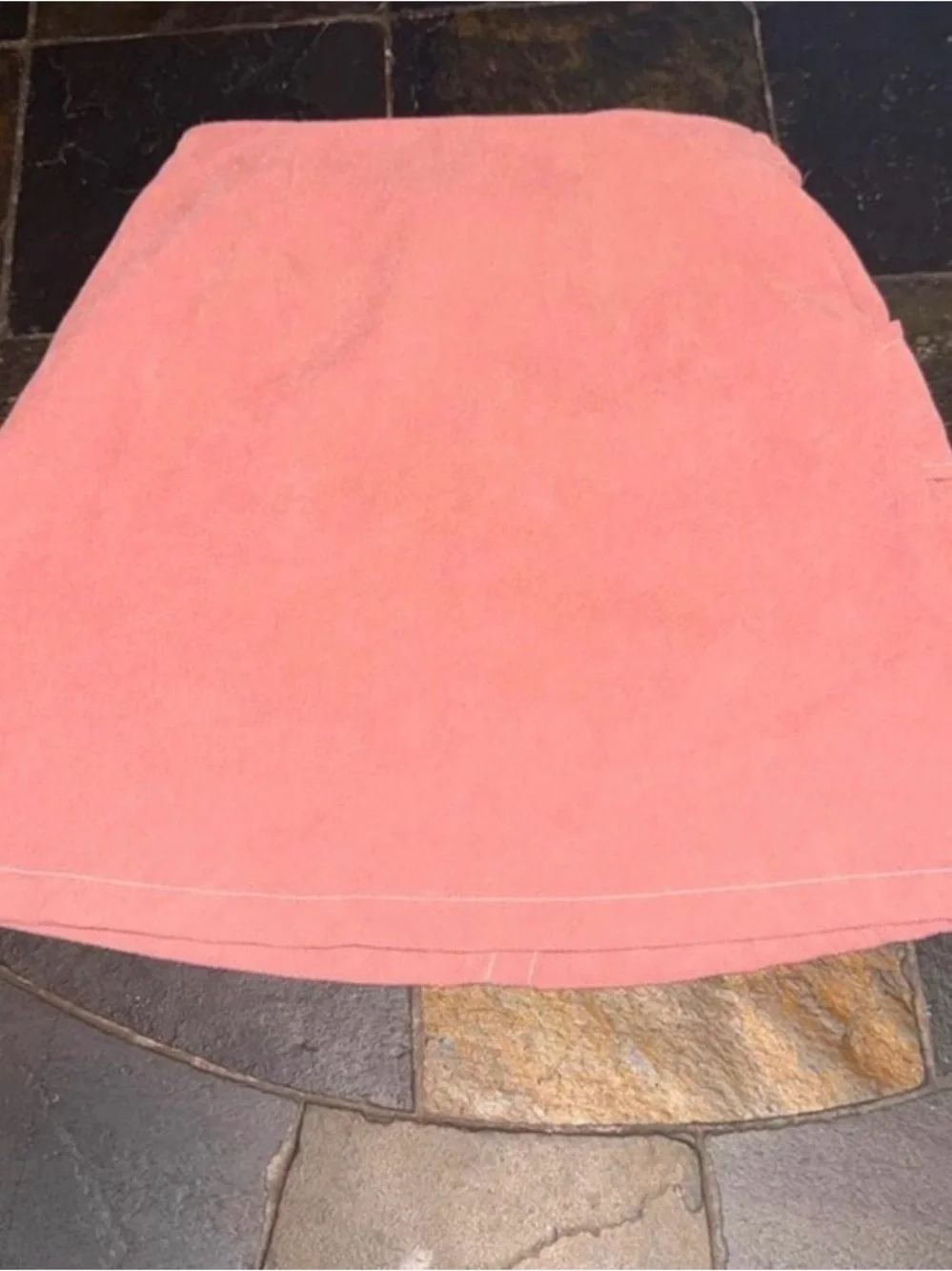 Iz Byer Coral Pink A-Line Mini Skirt with Belt